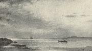 Amaldus Clarin Nielsen Norveg tengerpart oil on canvas